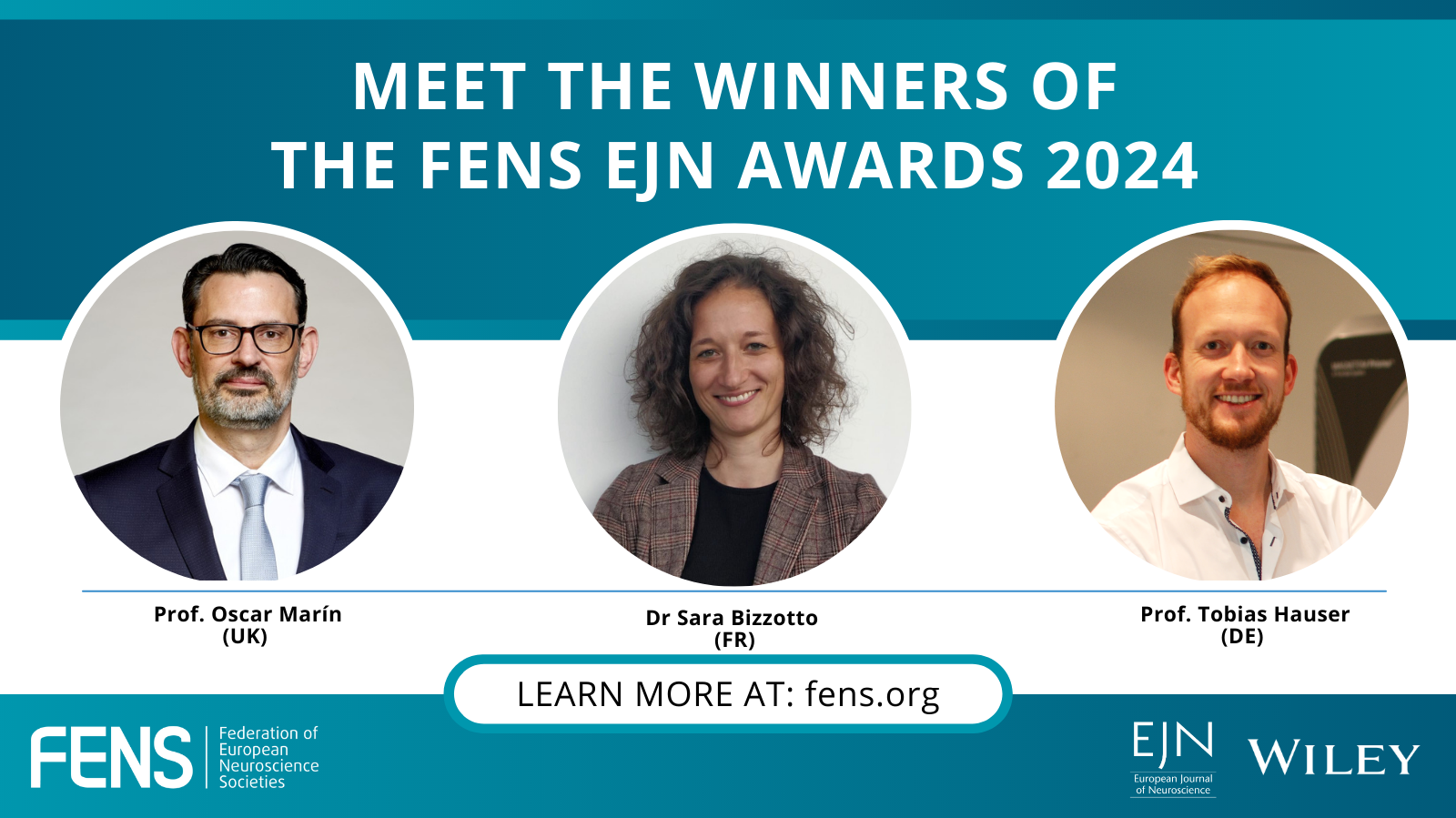 Winners of the 2025 FENS EJN Award and FENS EJN Young Investigator